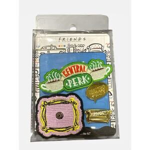 Friends TV Series Pin & Iron-on Patch Set Central Perk Television Brand NEW